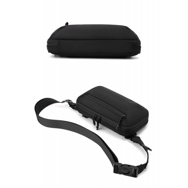 Сумка бананка на пояс Nowel черная - 3 фото