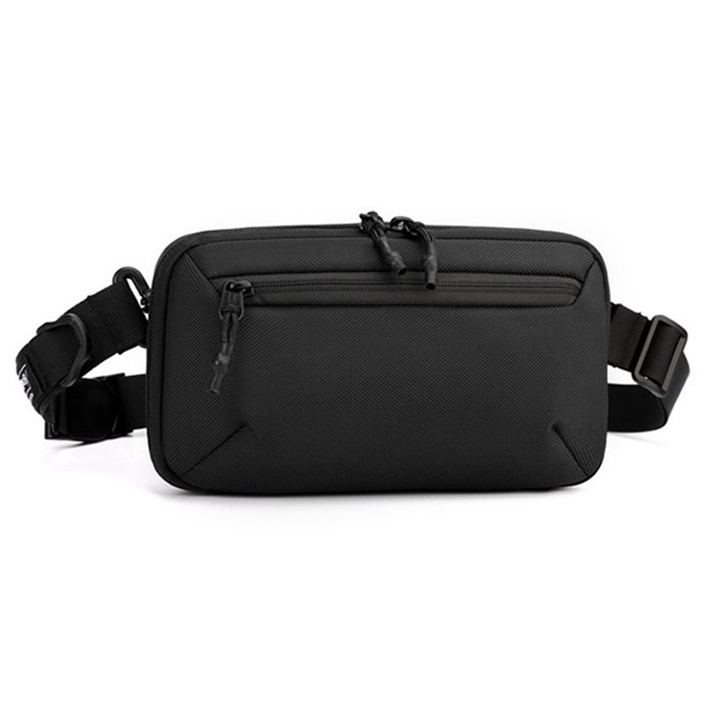 Сумка бананка на пояс Nowel черная - 9 фото