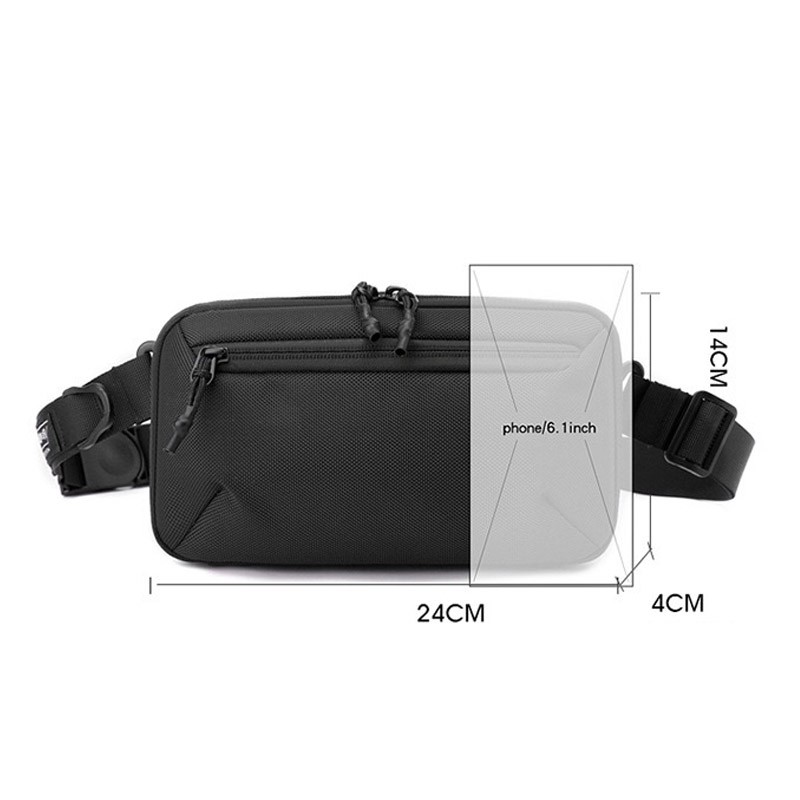 Сумка бананка на пояс Nowel черная - 15 фото