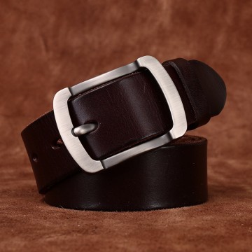 Чоловічий шкіряний ремінь Raymond темно-коричневий фото