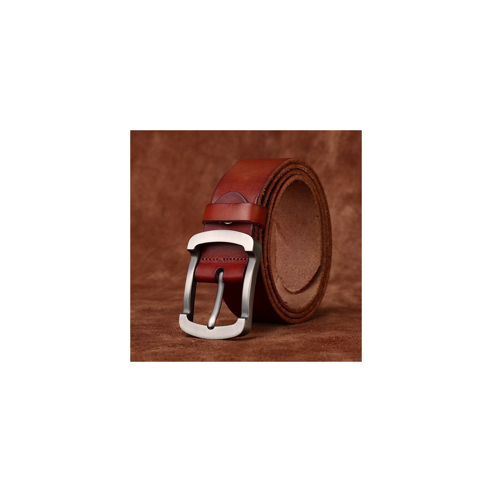 Чоловічий шкіряний ремінь Raymond коричневий