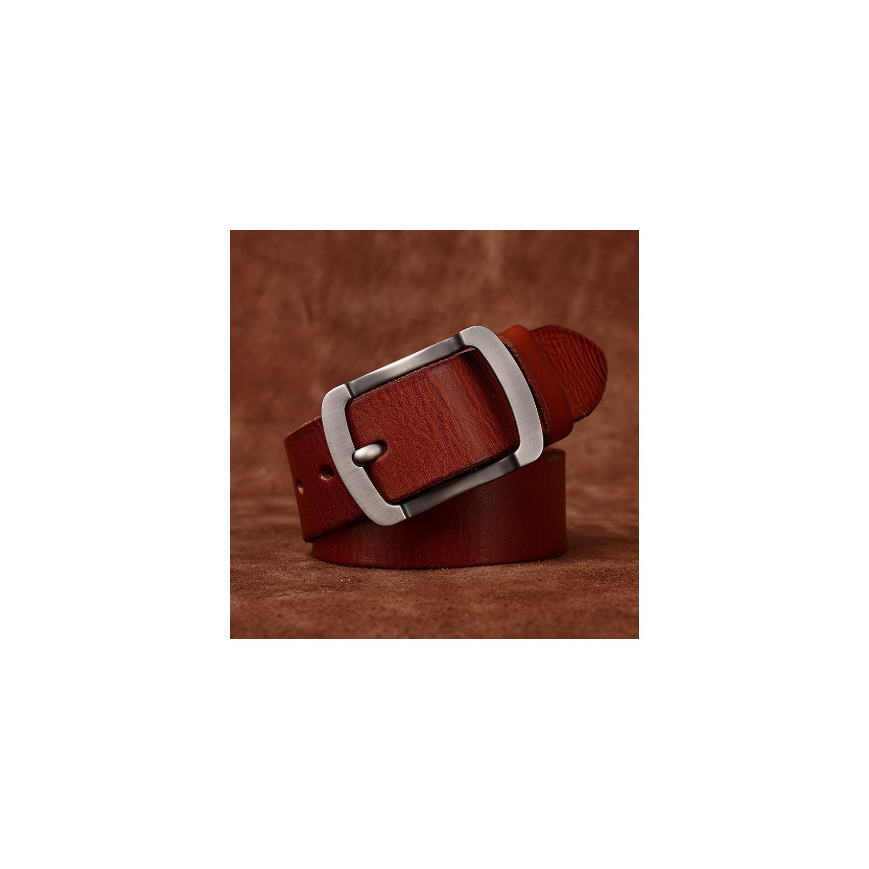 Чоловічий шкіряний ремінь Raymond коричневий