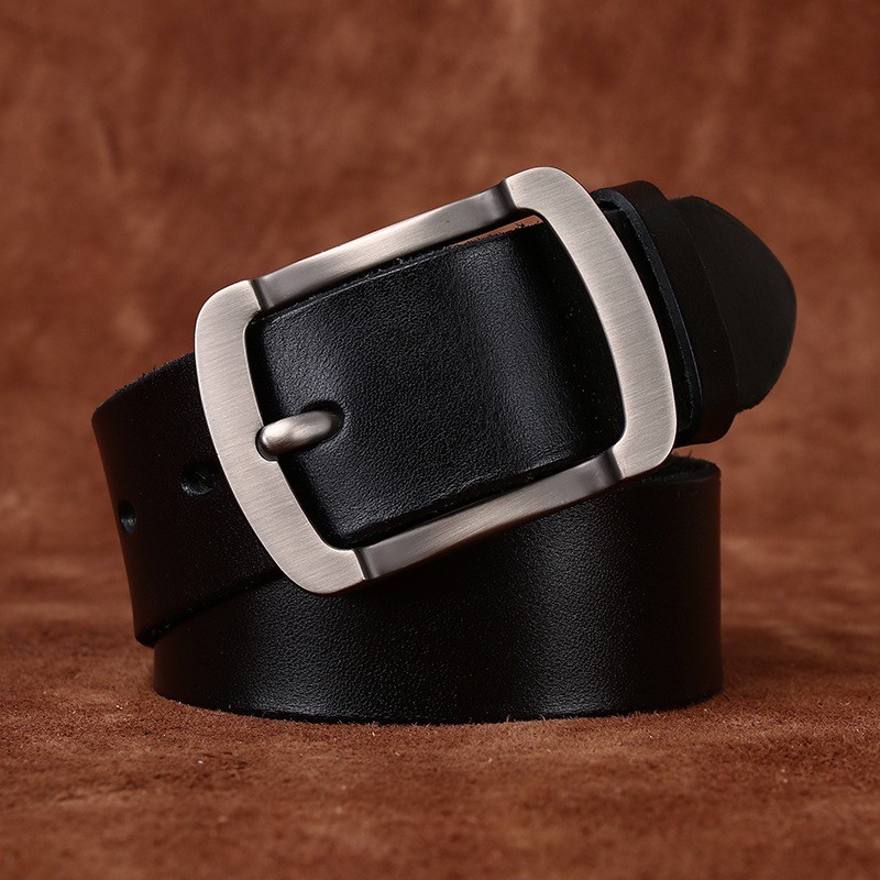 Чоловічий шкіряний ремінь Raymond чорний - 2 фото