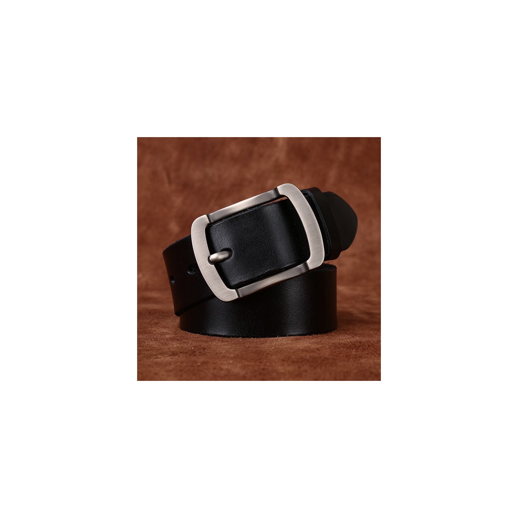 Чоловічий шкіряний ремінь Raymond чорний