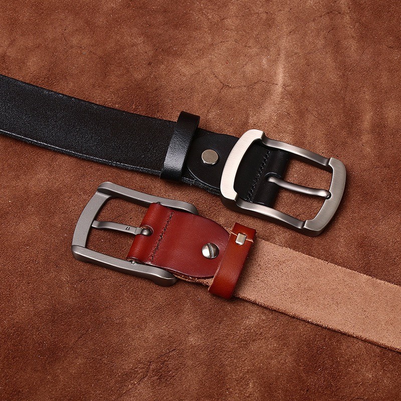 Чоловічий шкіряний ремінь Raymond чорний - 5 фото