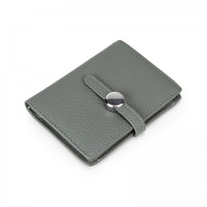 Женский кожаный кошелек Annie серо-зеленый