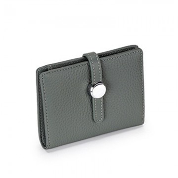 Жіночий шкіряний гаманець Annie сіро-зелений фото