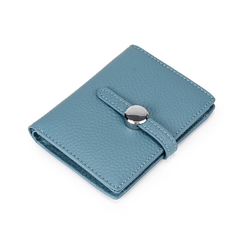 Жіночий шкіряний гаманець Annie блакитний фото