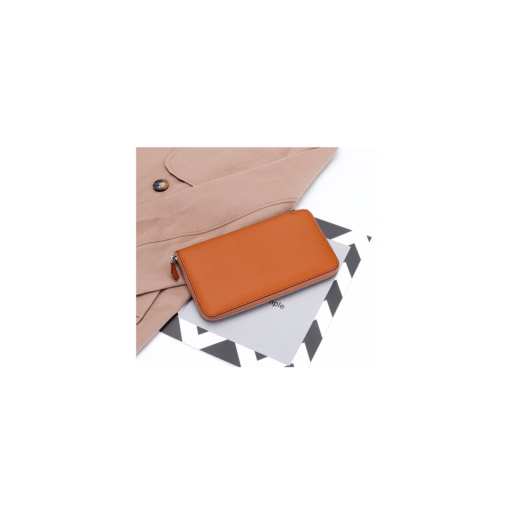 Женский кожаный кошелек Candice коричневый