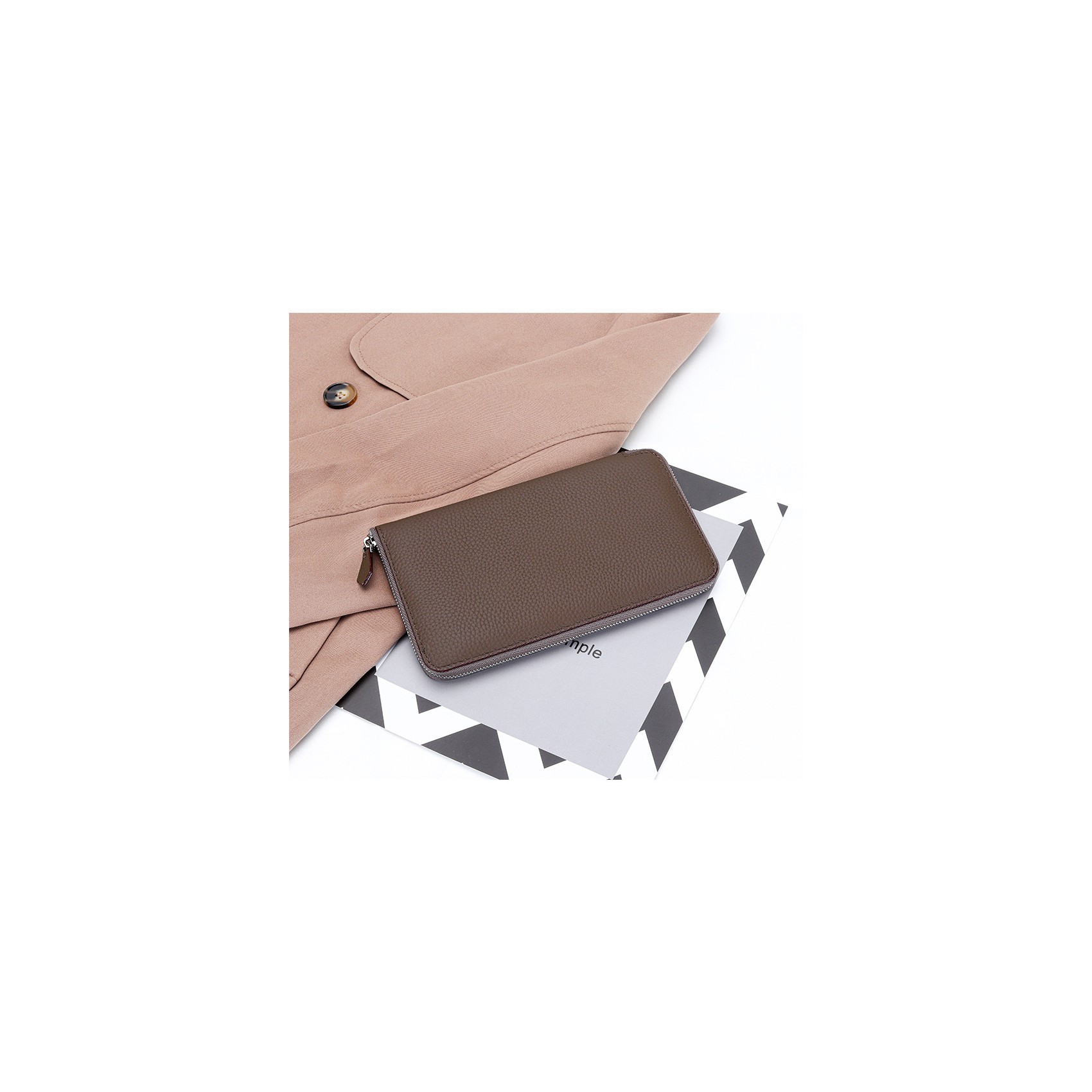 Женский кожаный кошелек Candice темно-коричневый