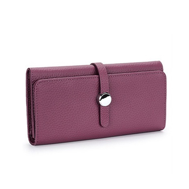 Жіночий шкіряний гаманець Vicki фіолетовий - 1 фото