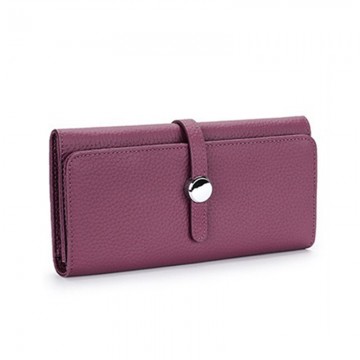 Жіночий шкіряний гаманець Vicki фіолетовий фото