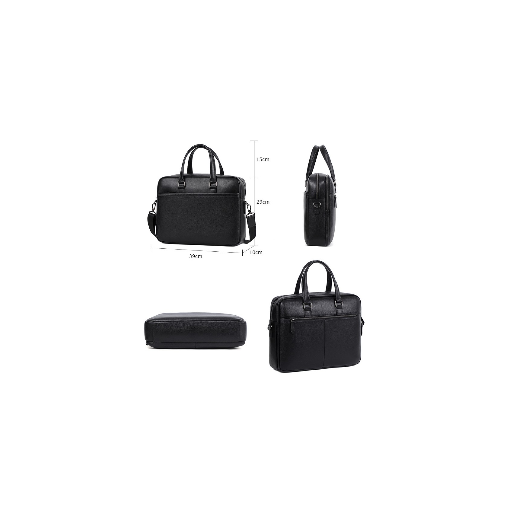 Чоловіча шкіряна сумка для ноутбука Bentheim чорна