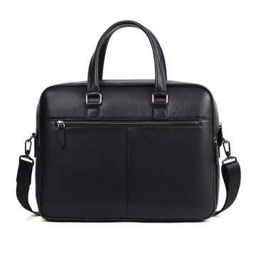 Чоловіча шкіряна сумка для ноутбука Bentheim чорна фото