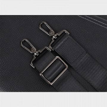 Мужская кожаная сумка для ноутбука Bentheim черная фото