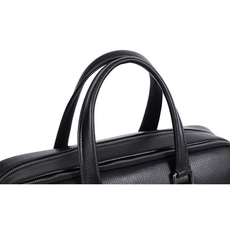 Чоловіча шкіряна сумка для ноутбука Bentheim чорна - 13 фото