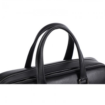 Чоловіча шкіряна сумка для ноутбука Bentheim чорна фото