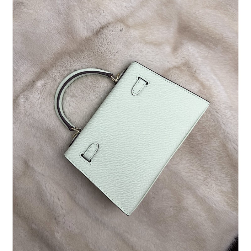 Жіноча шкіряна сумка Kelly 22 м'ятна - 9 фото