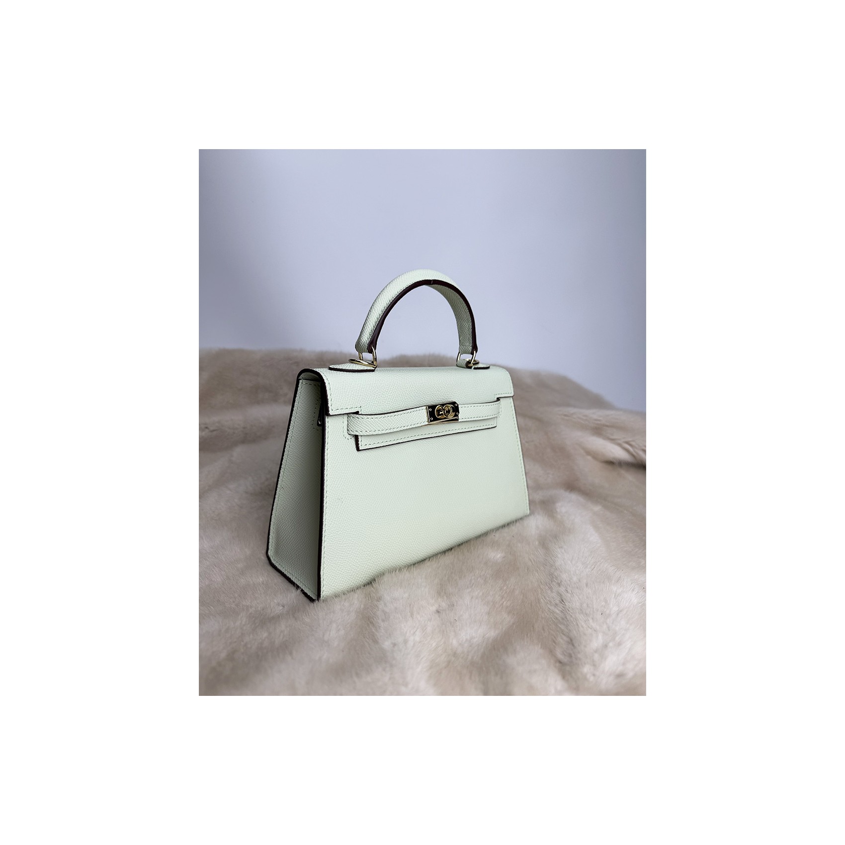 Жіноча шкіряна сумка Kelly 22 м'ятна