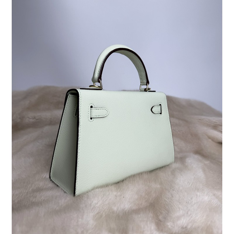 Жіноча шкіряна сумка Kelly 22 м'ятна - 11 фото