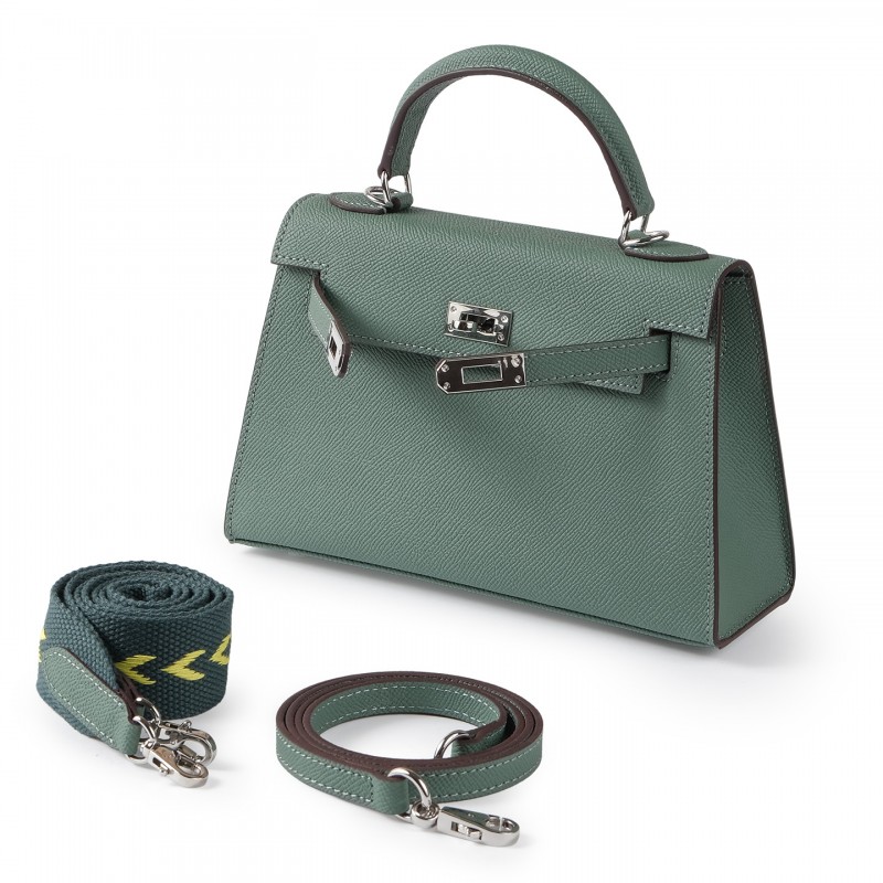 Жіноча шкіряна сумка Kelly 22 бірюзова - 2 фото