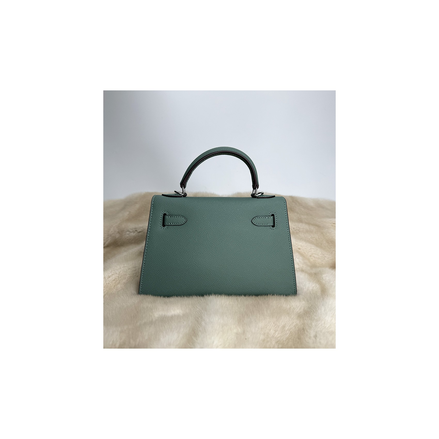 Жіноча шкіряна сумка Kelly 22 бірюзова