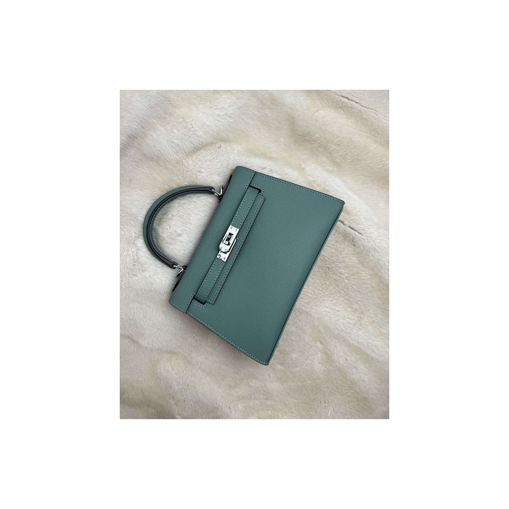 Жіноча шкіряна сумка Kelly 22 бірюзова