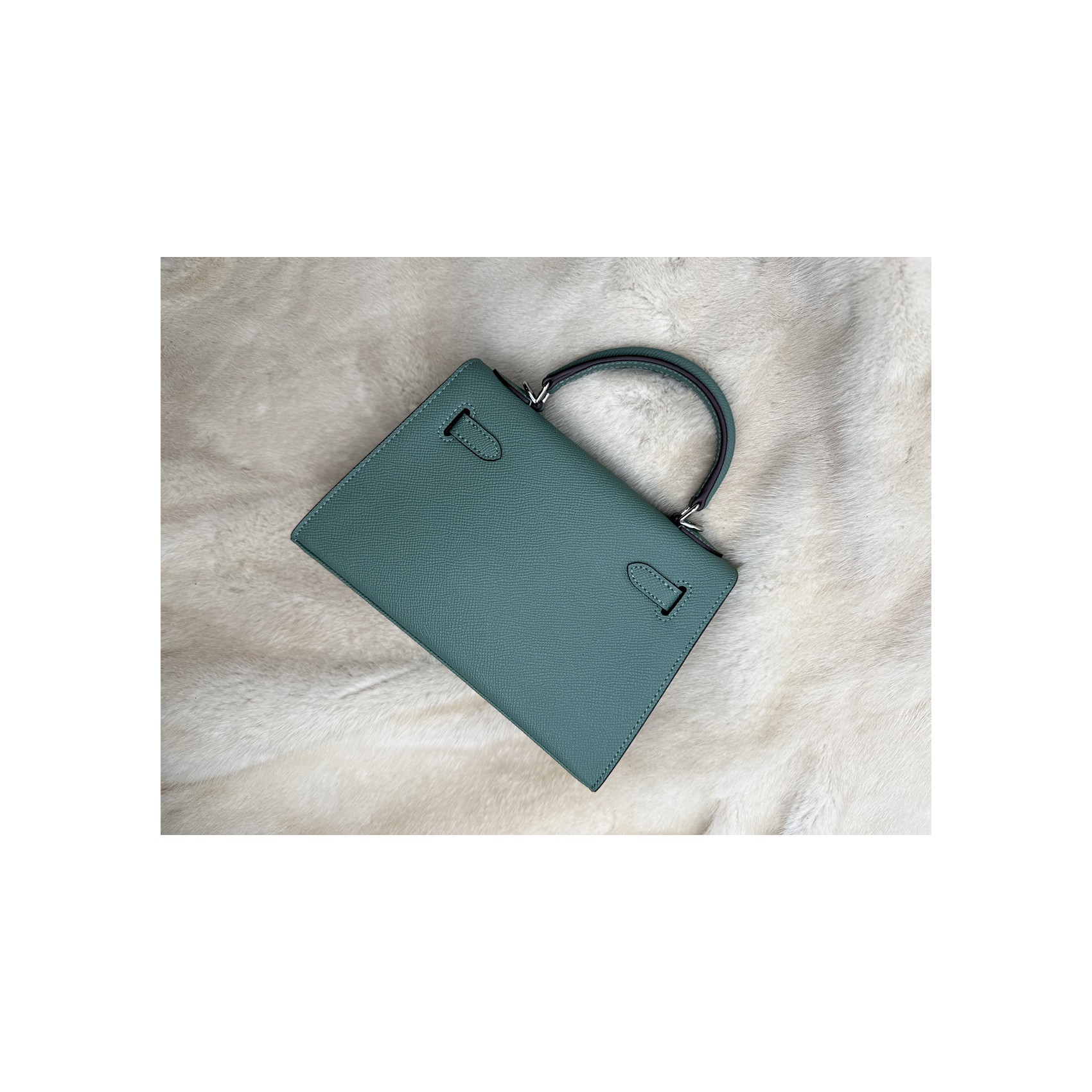 Жіноча шкіряна сумка Kelly 22 бірюзова