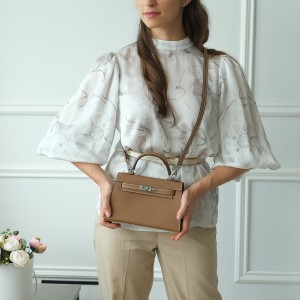 Жіноча шкіряна сумка Kelly 22 коричнева