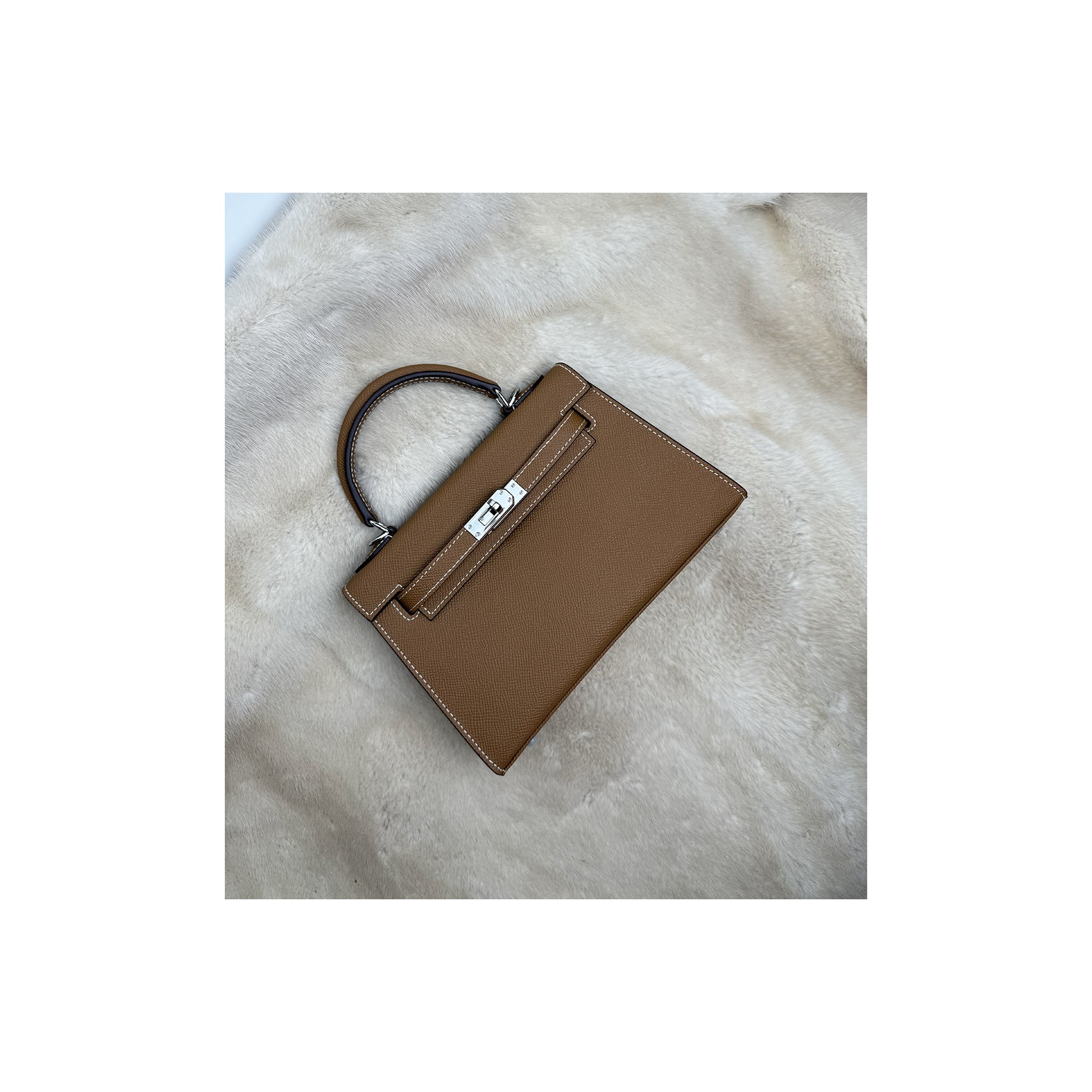 Жіноча шкіряна сумка Kelly 22 коричнева