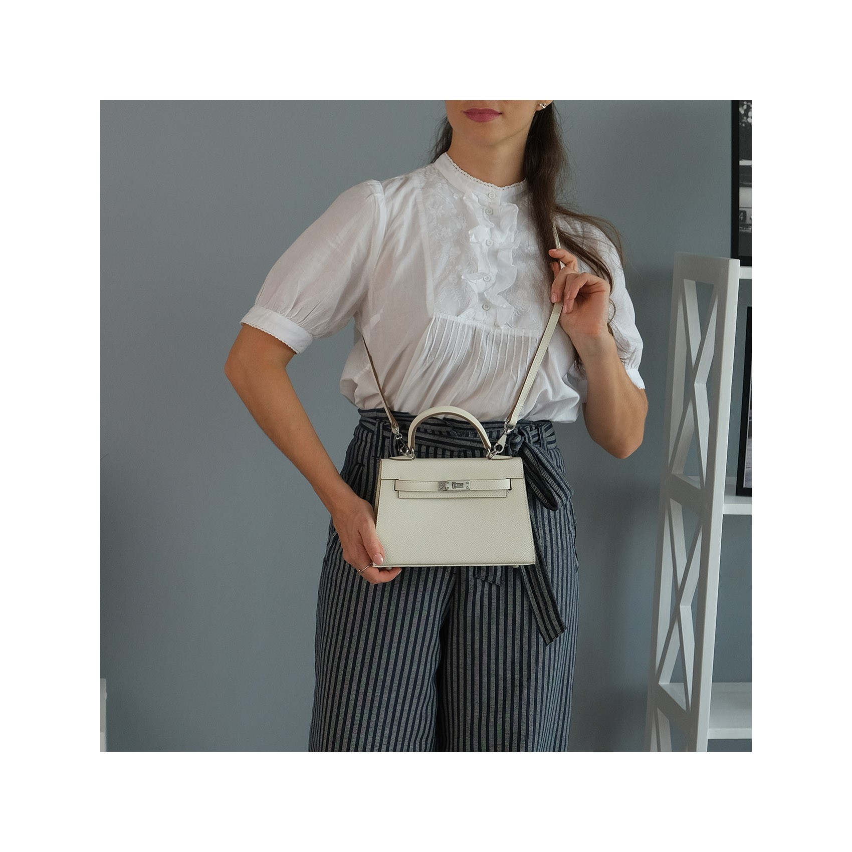 Жіноча шкіряна сумка Kelly 22 біла