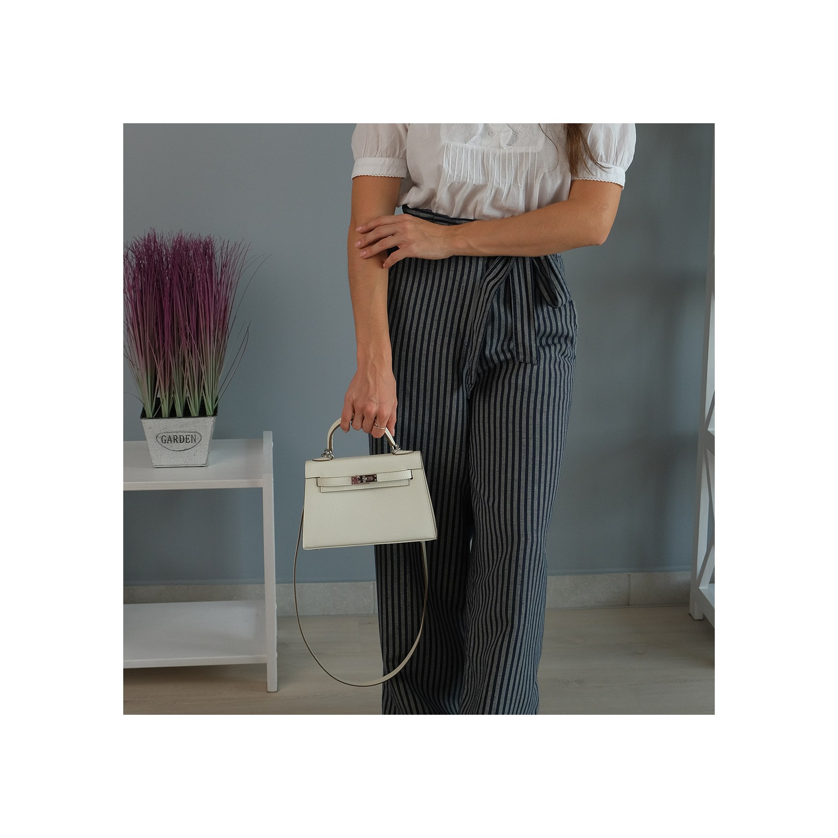 Жіноча шкіряна сумка Kelly 22 біла