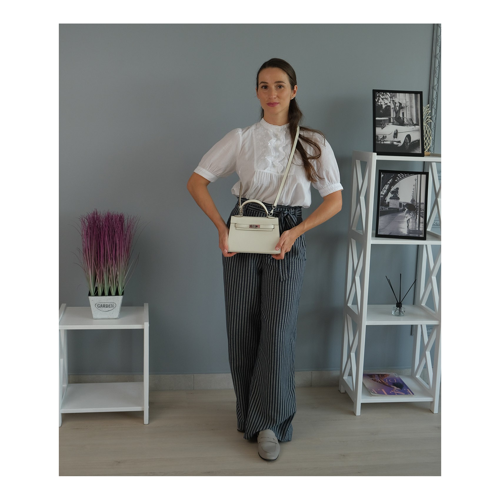 Жіноча шкіряна сумка Kelly 22 біла