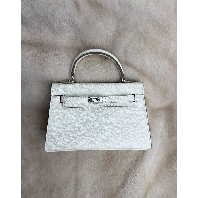 Жіноча шкіряна сумка Kelly 22 біла - 11 фото