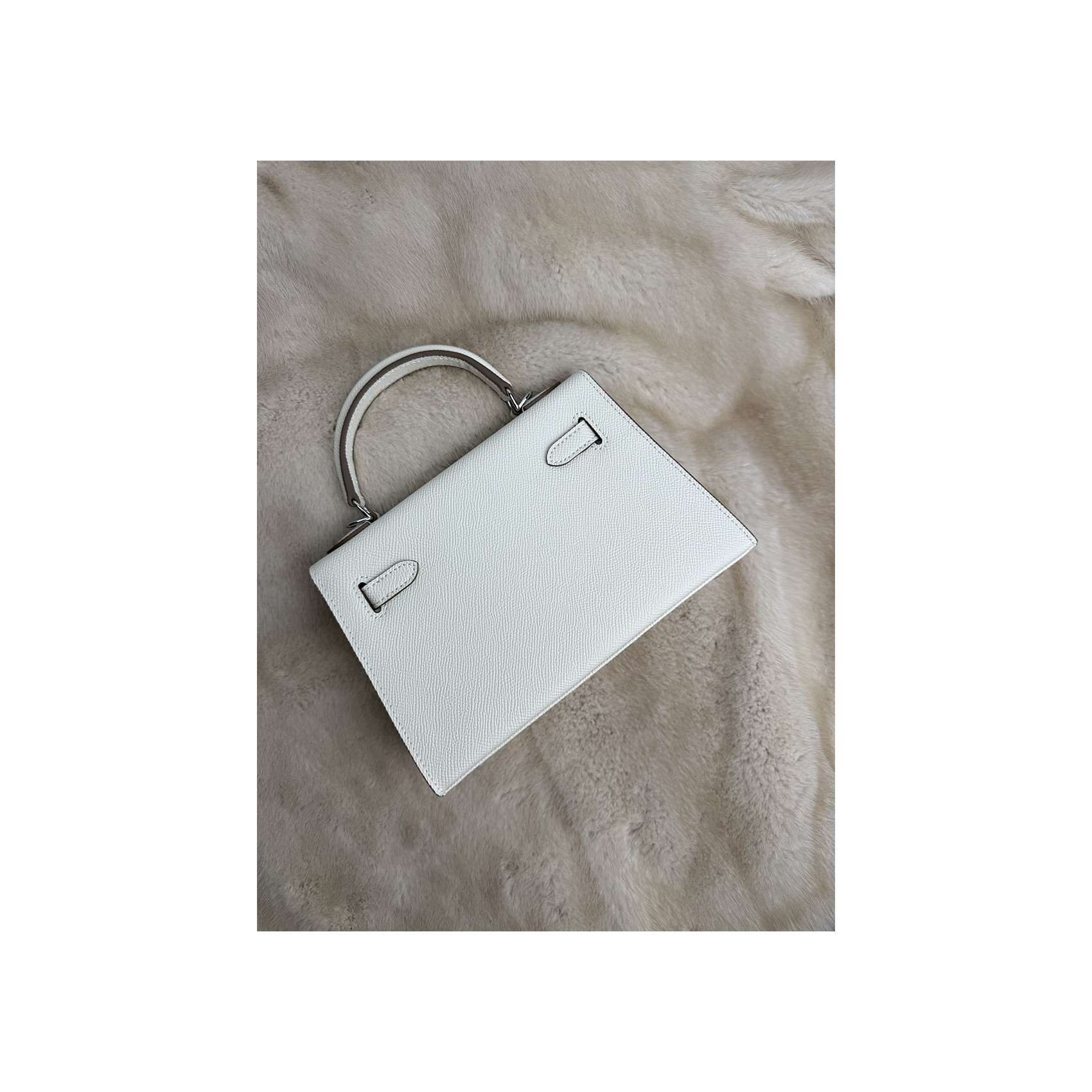 Женская кожаная сумка Kelly 22 белая