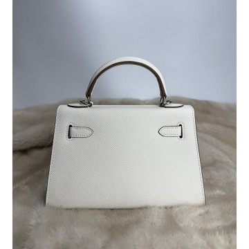 Жіноча шкіряна сумка Kelly 22 біла фото