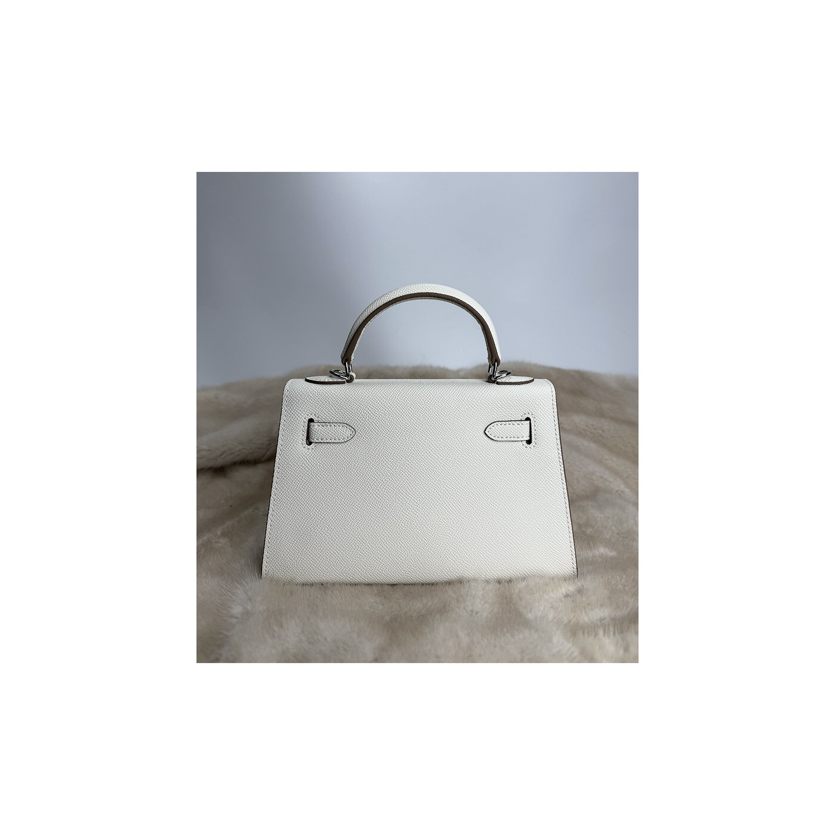 Женская кожаная сумка Kelly 22 белая