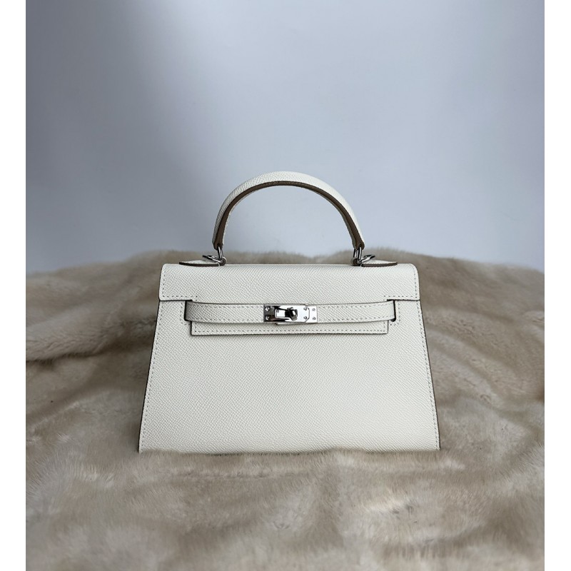 Жіноча шкіряна сумка Kelly 22 біла - 6 фото