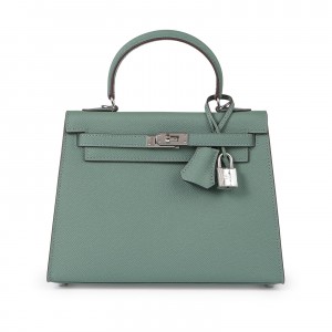 Жіноча шкіряна сумка Kelly 25 бірюзова