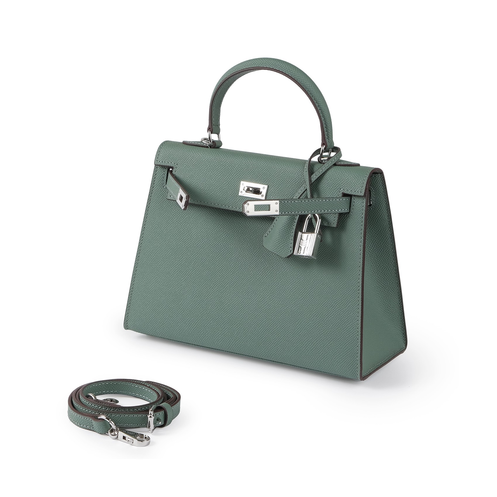 Жіноча шкіряна сумка Kelly 25 бірюзова