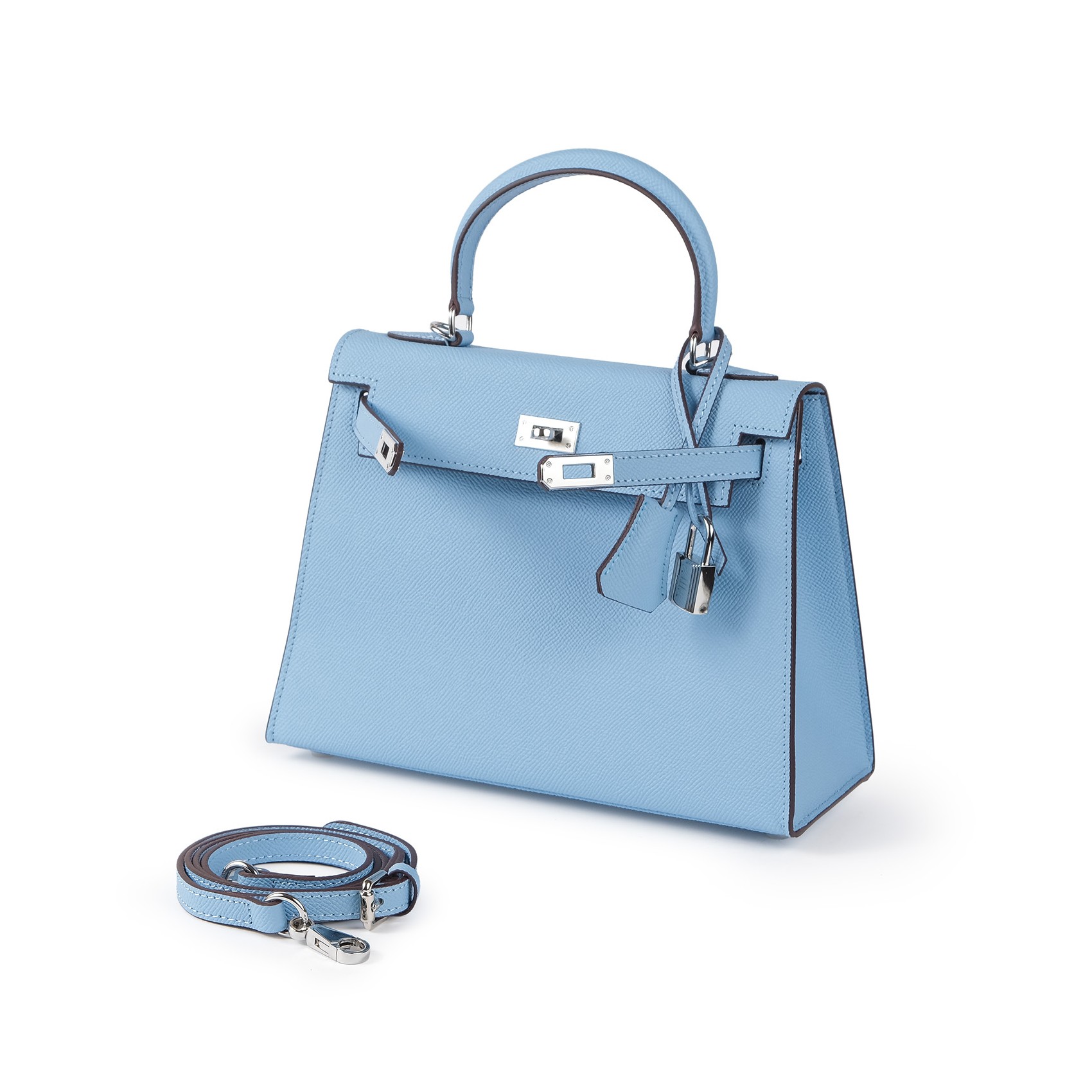 Жіноча шкіряна сумка Kelly 25 блакитна