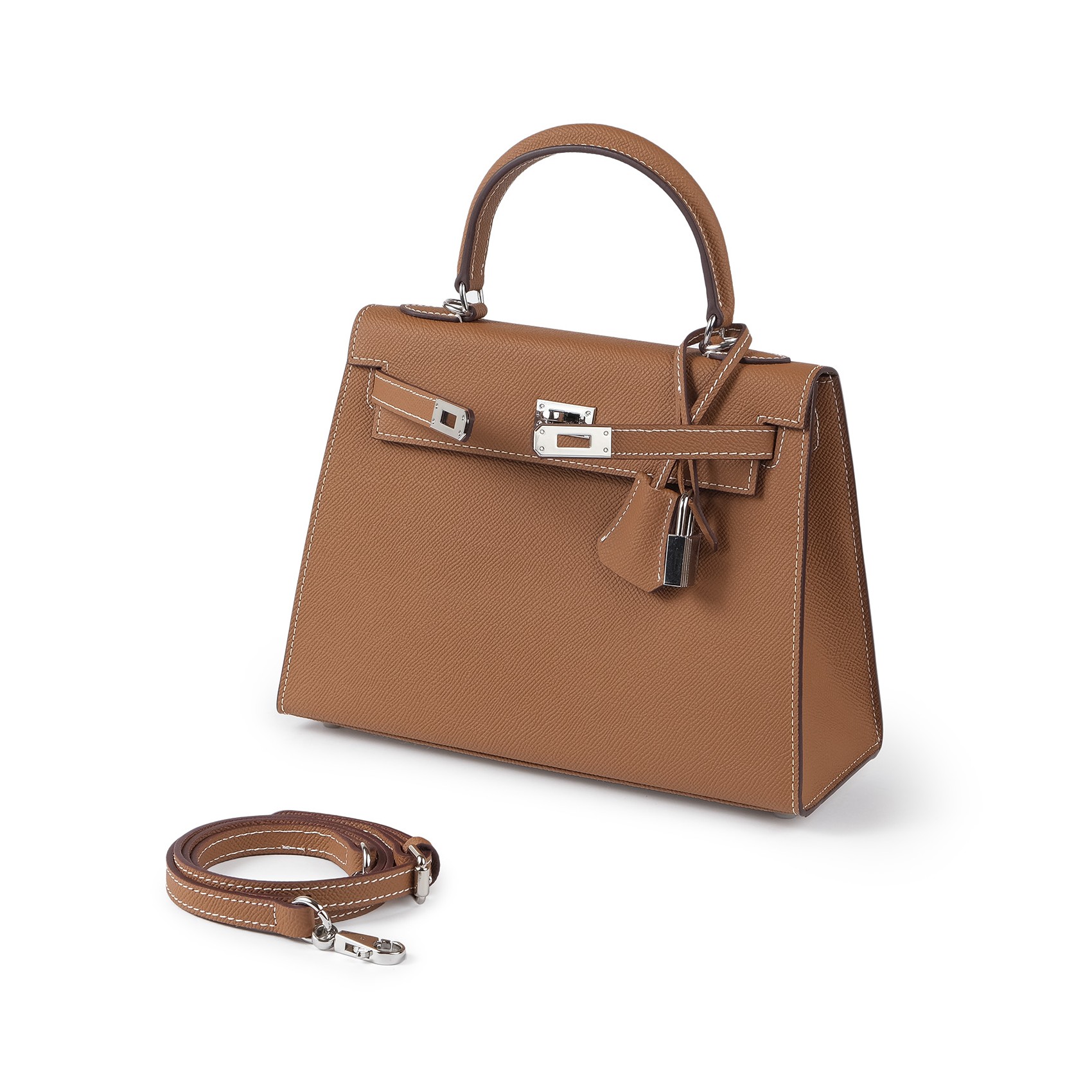 Жіноча шкіряна сумка Kelly 25 коричнева