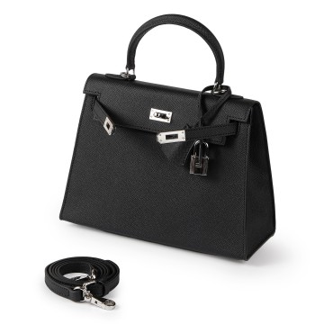 Жіноча шкіряна сумка Kelly 25 чорна фото