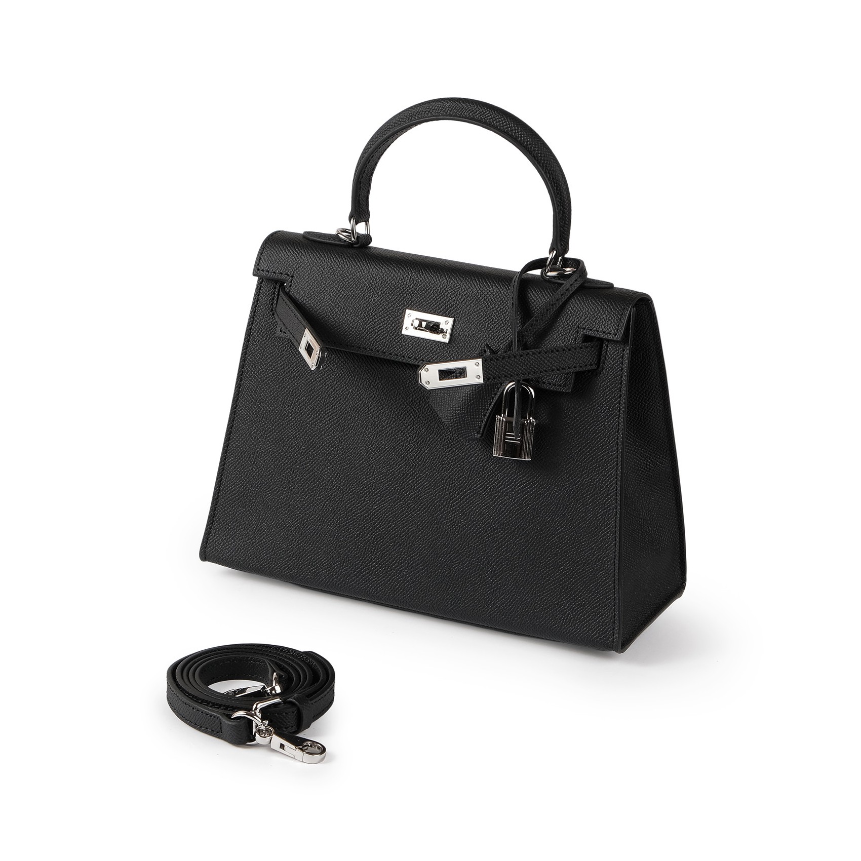 Жіноча шкіряна сумка Kelly 25 чорна