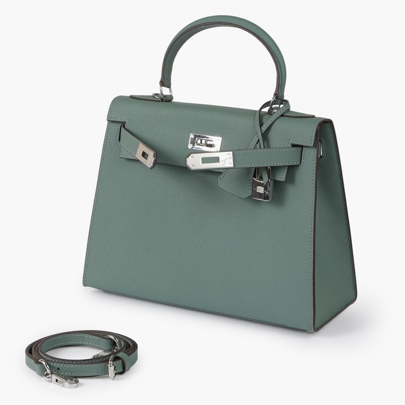 Жіноча шкіряна сумка Kelly 28 бірюзова - 1 фото