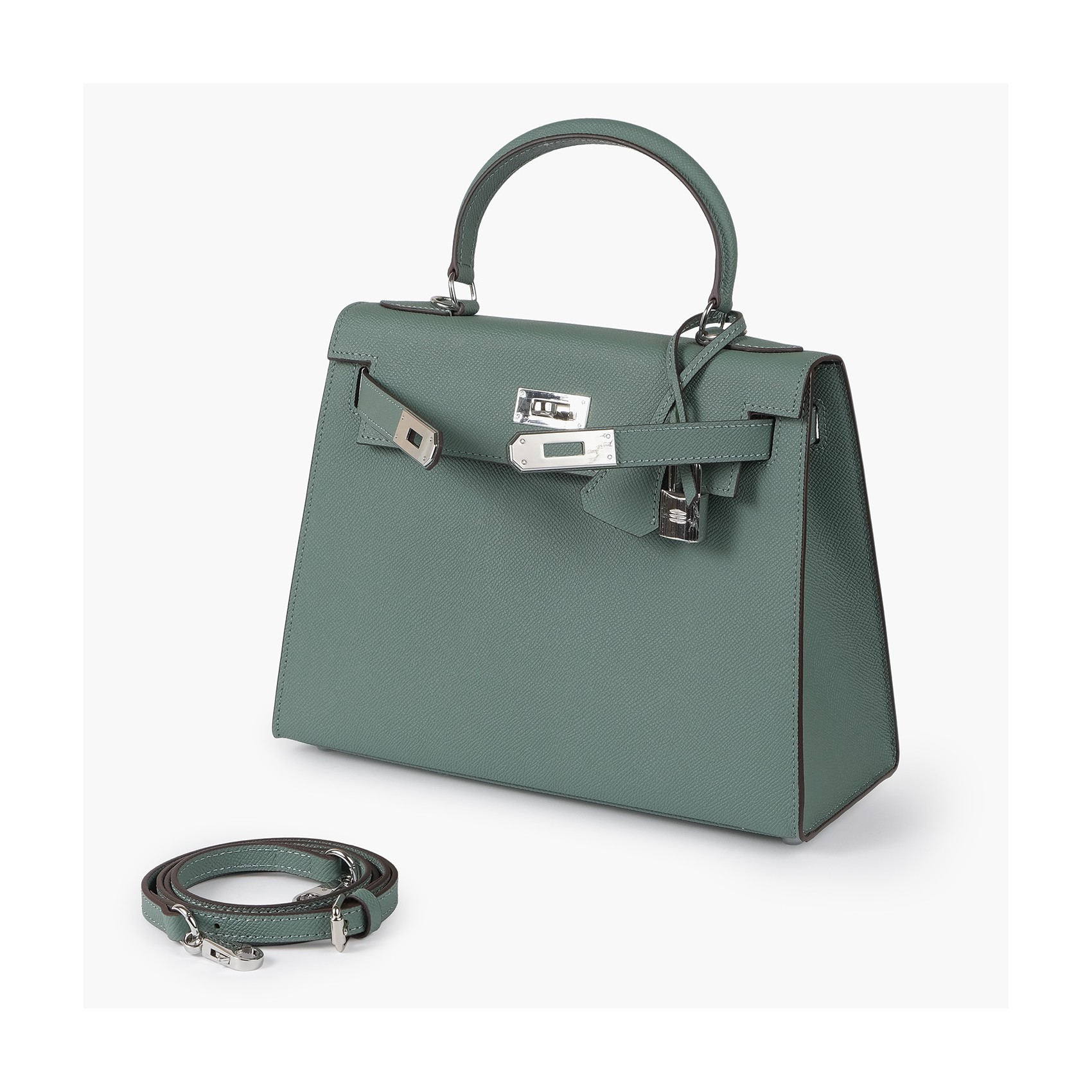 Жіноча шкіряна сумка Kelly 28 бірюзова