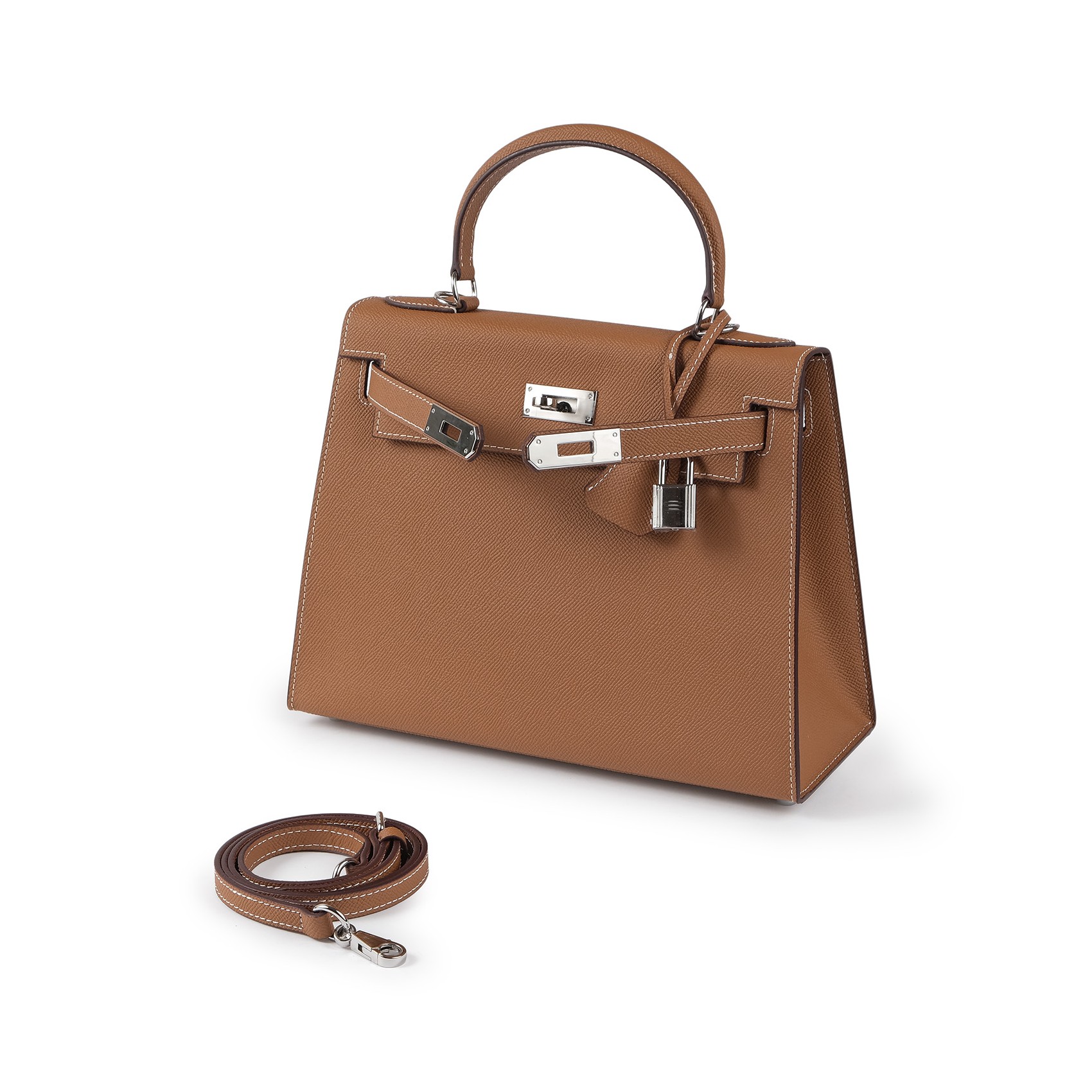 Жіноча шкіряна сумка Kelly 28 коричнева