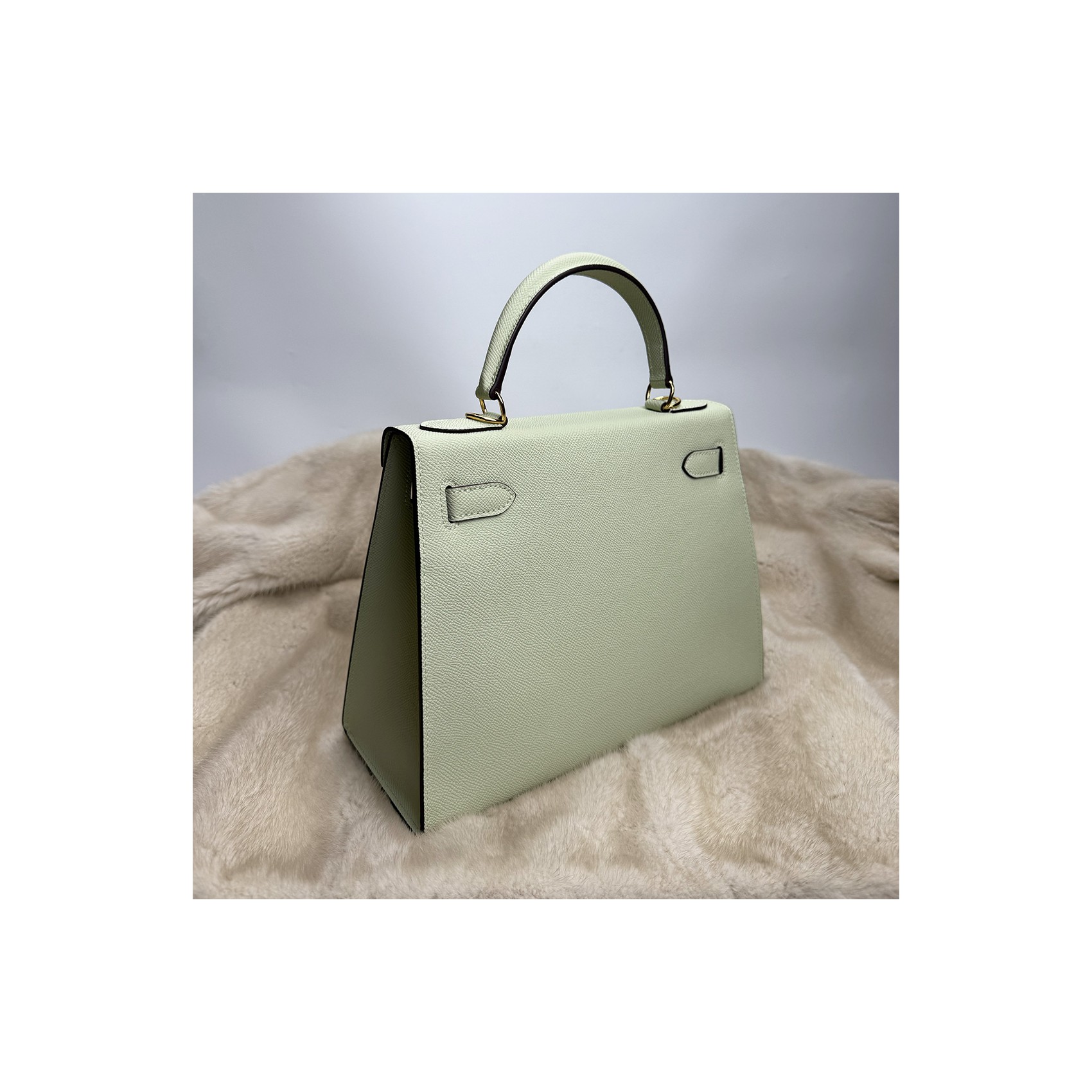 Жіноча шкіряна сумка Kelly 28 м'ятна