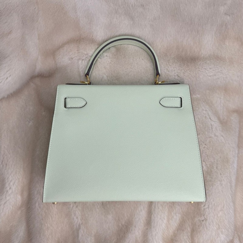 Жіноча шкіряна сумка Kelly 28 м'ятна - 3 фото