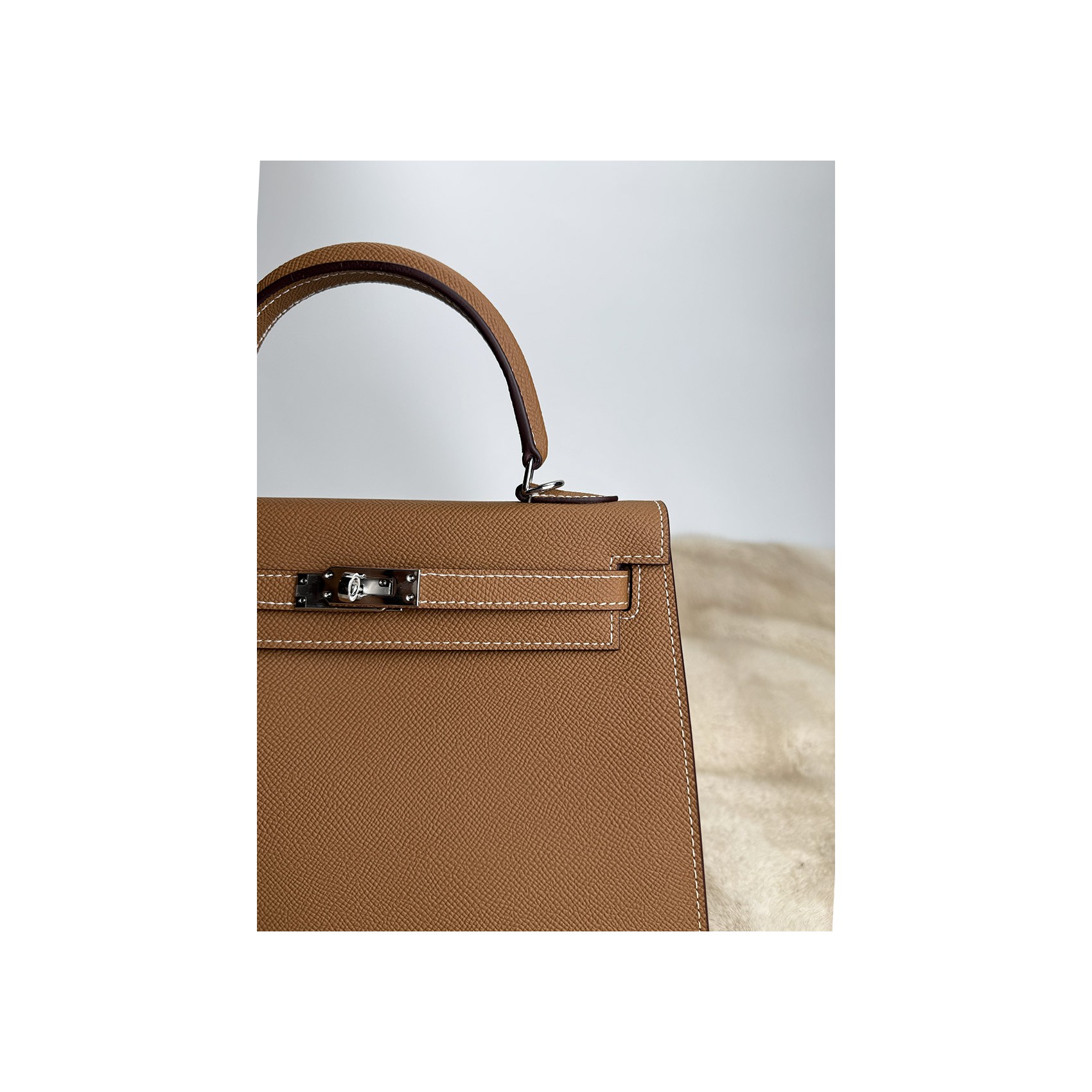 Жіноча шкіряна сумка Kelly 25 коричнева